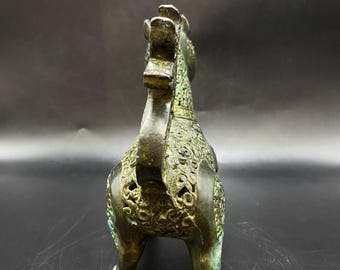 Chinese Bronze Cat Incense Burner, Art Deco Animal Figure - Etsy