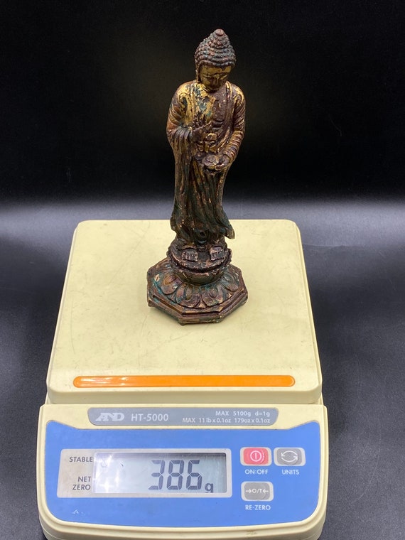 古いアンティークのモンゴルの青銅の金の輝く仏像 - Etsy 日本