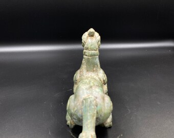 木製獣の彫刻 金色と赤色 中国製　19世紀　アンティーク 中国のアンティークブロンズ獣像、彫刻された鳥の頭 - Etsy 日本