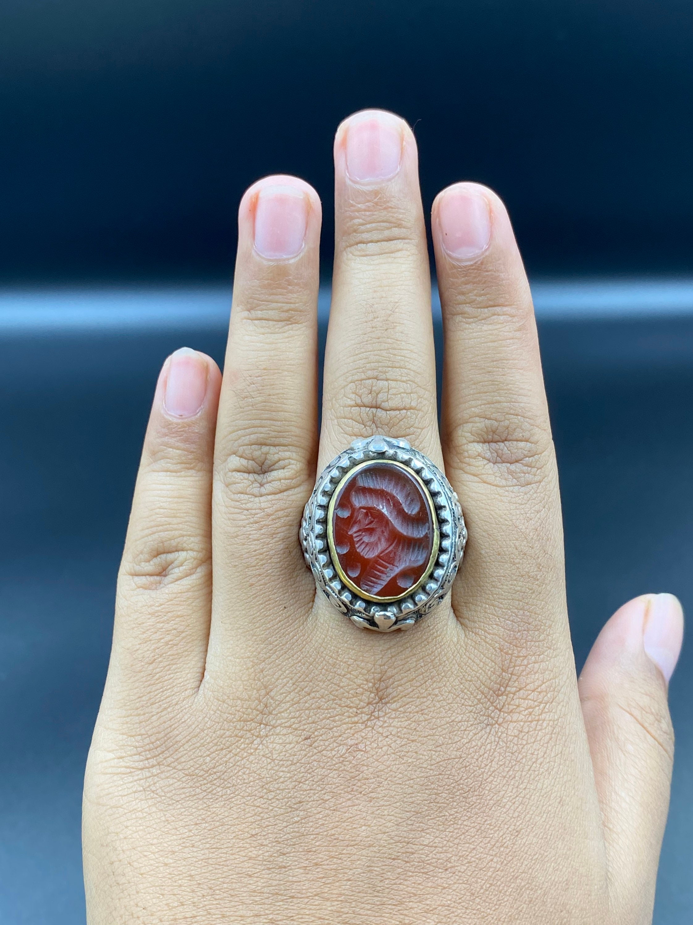 Antique” carnelian ring with cameo… : r/jewelers