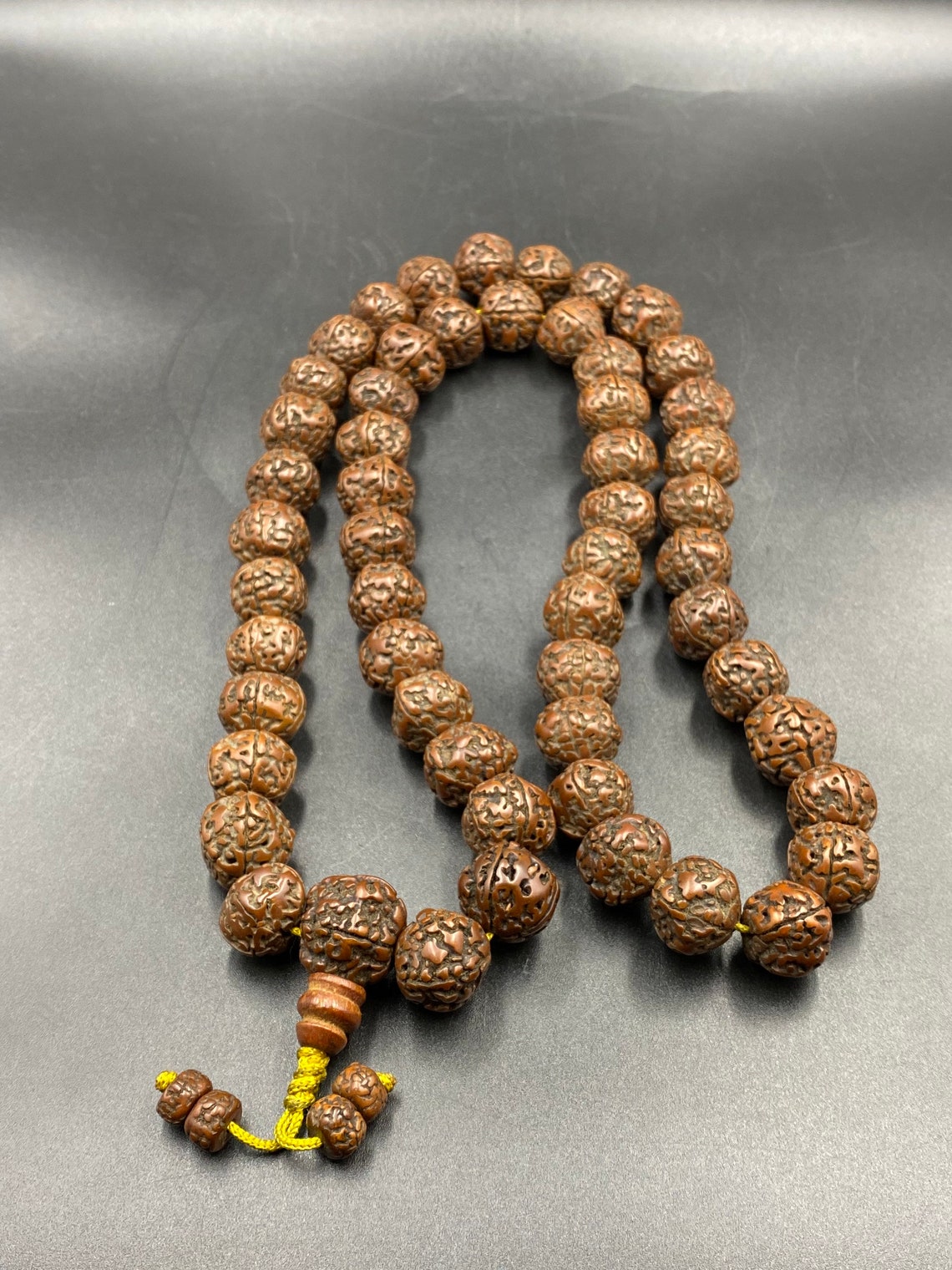 Large Old Rudraksha Buddhist Mala Beads Meditation Mala Etsy