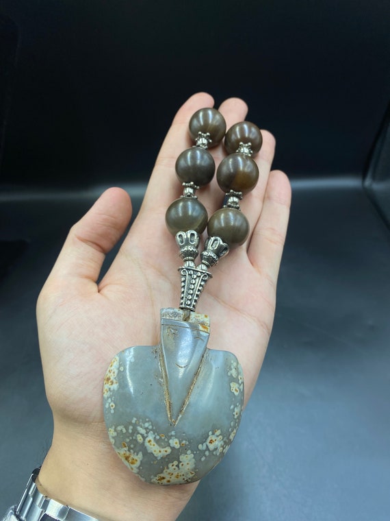 Antique Indian Silver inside wax Beads Necklace W… - image 3