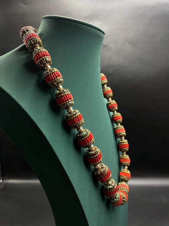 Buy Most Beautiful Old Long Natural Coral Beads Necklace With