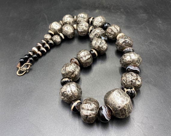 Large Silver Bead from India