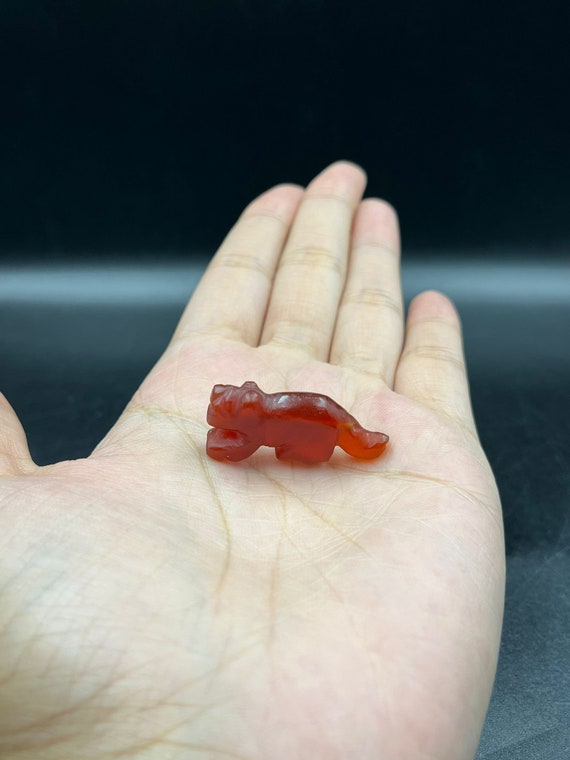 Ancient Pyu bead in Tiger shape and agate stone - image 7