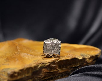 Afghani Kuchi silver ring hand made vintage,Size 9 US