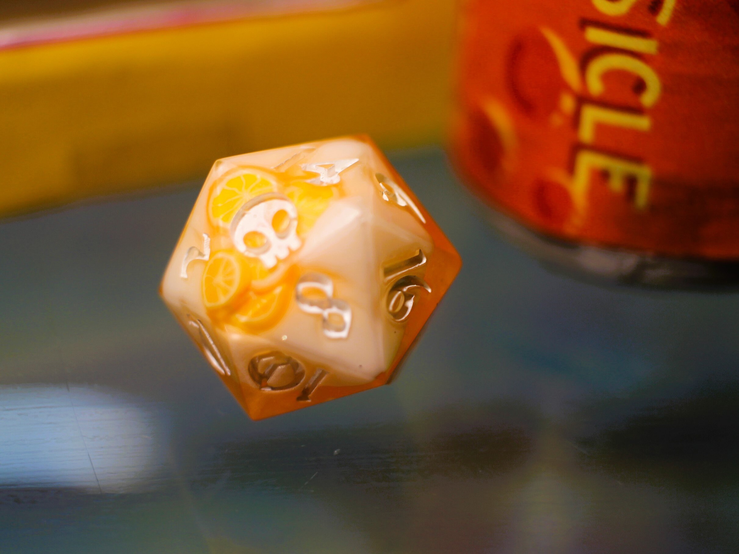 7 Piece Dice Set With Box Unique Dice Box Fruit Themed Etsy