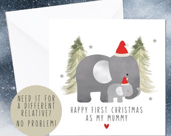 First Christmas As my Mummy, Babys First Christmas, Newborn To Mummy, Christmas Card For Mummy, Mummys First Christmas, Merry Christmas