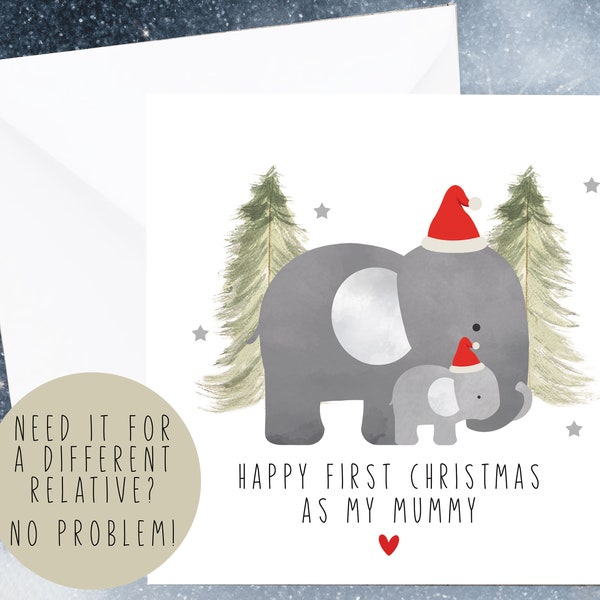 First Christmas As my Mummy, Babys First Christmas, Newborn To Mummy, Christmas Card For Mummy, Mummys First Christmas, Merry Christmas