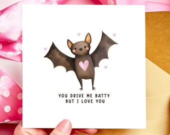 Funny Bat Valentines Day Card: Anniversary Love Card
