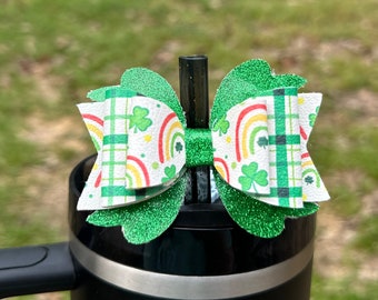 St Patrick's Day Tumbler Bow for Straw