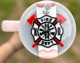 Firefighter Tumbler Topper, Fireman Graduation, Fire Academy Gift,