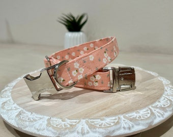 Peach Dog Collar, Puppy Adoption, Poodle Gifts,
