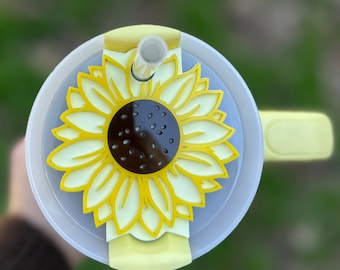 Sunflower Tumbler Topper, Mothers Day Gift Basket Ideas, Sunflower Lover,