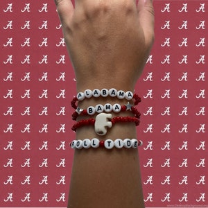 University of Alabama Beaded Spirit Bracelets