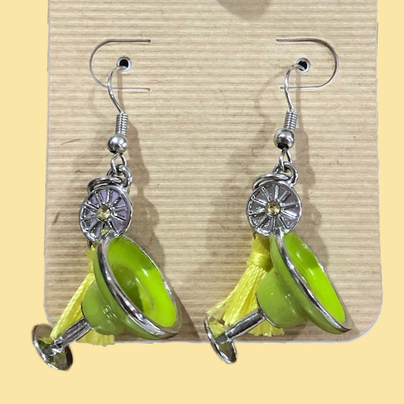 Martini glass shop earrings