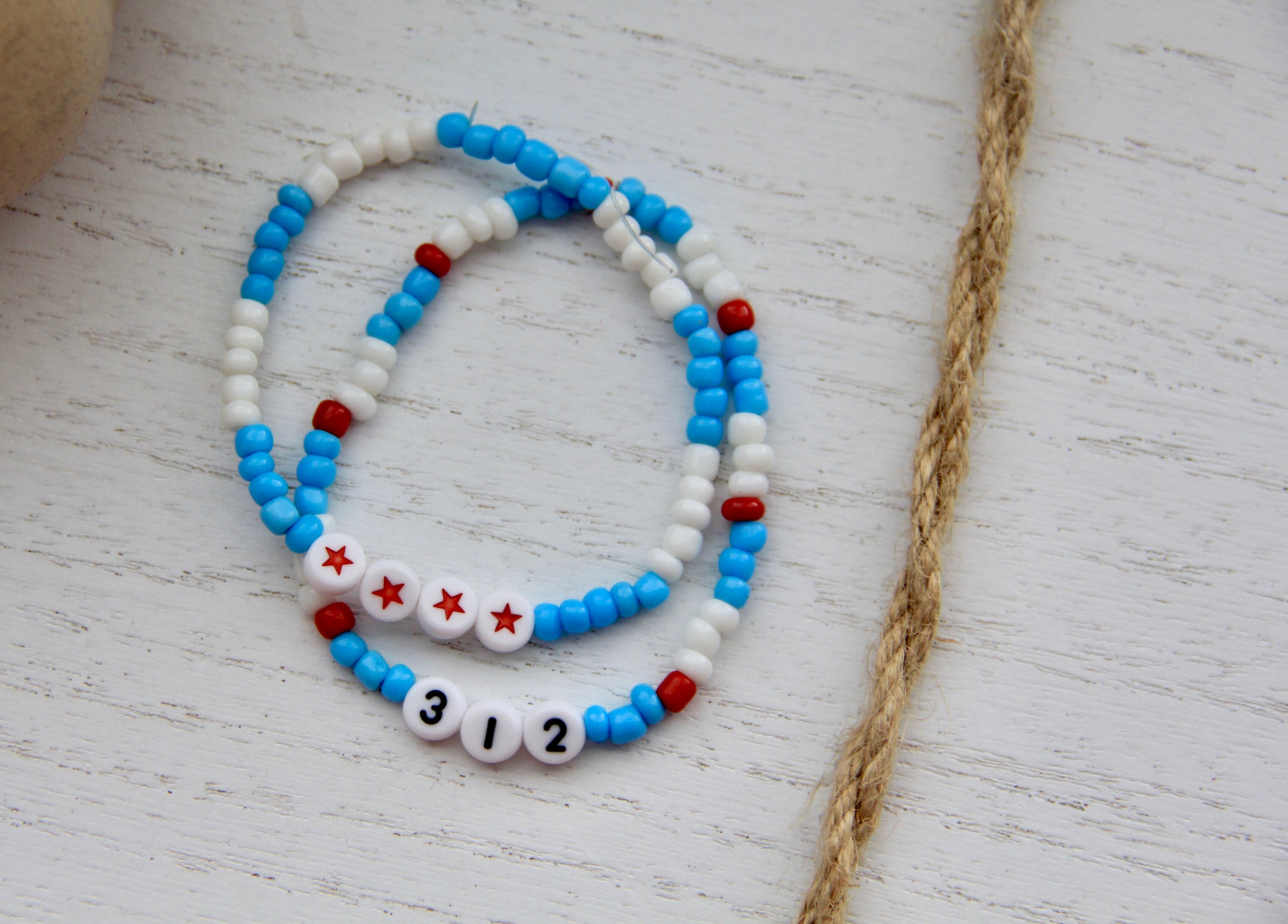 Chicago Bears NFL 3 Pack Beaded Friendship Bracelet