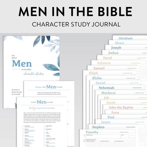 MÄN i BIBELN Karaktärsstudiedagbok, Induktiv arbetsbok (PDF-mönster)