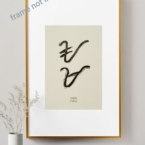 Ama/ Father Handwritten Personalize Baybayin Script in Textured Paper ...