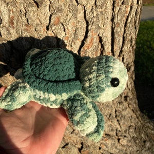 Tie-Dye Turtle Plushie | Crochet Amigurumi Plush | Green Tie-Dye Stuffed Animal