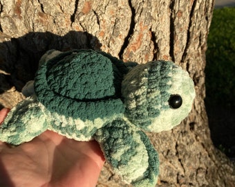 Tie-Dye Turtle Plushie | Crochet Amigurumi Plush | Green Tie-Dye Stuffed Animal