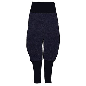 Women's walk trousers Knickerbocker Walk dark blue mottled