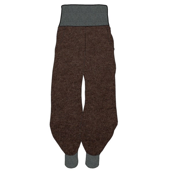 Damen Walkhose Pumphose Yogahose Wohlfühlhose Umstandshose Walk Schlamm meliert