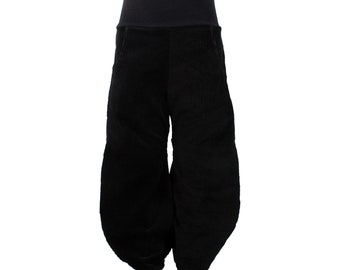 Damen Pumphose Cordhose Wohlfühlhose Umstandshose Cord Schwarz