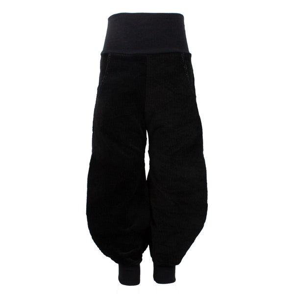 Damen Pumphose Cordhose Wohlfühlhose Umstandshose Cord Schwarz