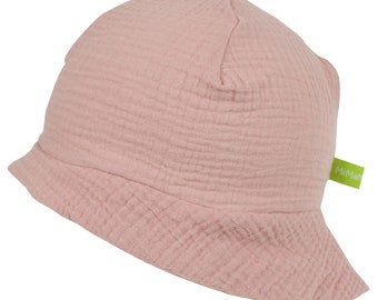 Children's sun hat summer hat muslin old pink