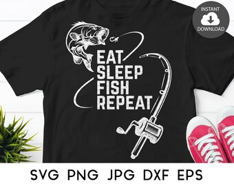 Download Eat Sleep Fish Etsy