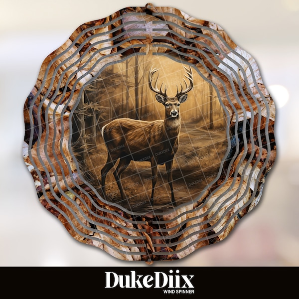 Deer Hunting Wind Spinner PNG File Sublimation Design Digital Download
