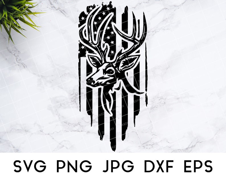 Download Hunting SVG Hunting Distressed American Flag svg Deer svg ...