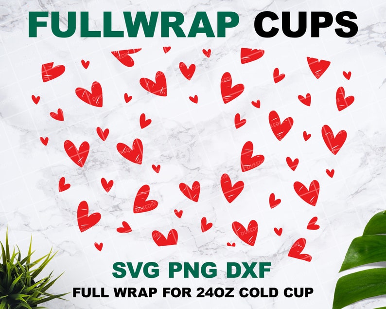 Download Hearts Starbucks cup SVG Starbucks svg Starbucks wrap svg ...