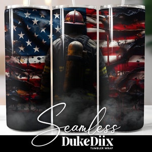 Feuerwehrmann Leben Becher Wrap 20 Unzen Skinny Tumbler Sublimation Designs gerade/Tapered Becher PNG Datei digitaler Download