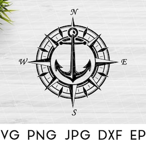 Anchor Compass SVG files for Cricut