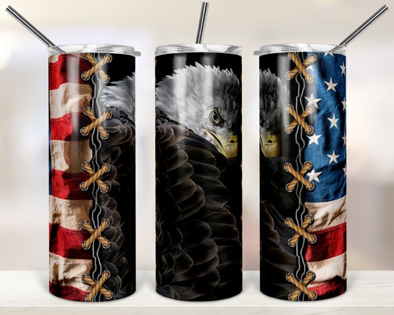20oz Skinny Tumbler Sublimation Designs Patriotic American - Etsy
