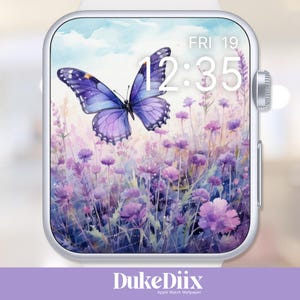 Butterfly Floral Apple Watch Wallpaper, Floral Watch Face, Smartwatch Background , Watch Screensaver, Aesthetic Apple Watch Face