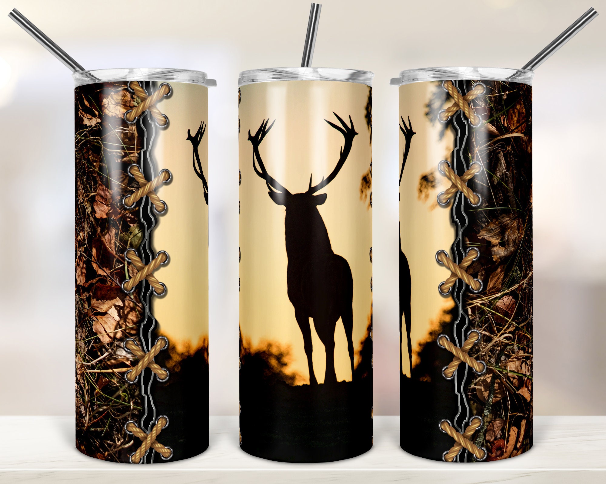 Tapered Tumbler PNG File Digital Download Deer Hunting 20oz Skinny ...