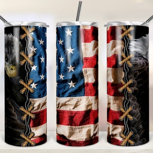 20oz Skinny Tumbler Sublimation Designs Patriotic American - Etsy