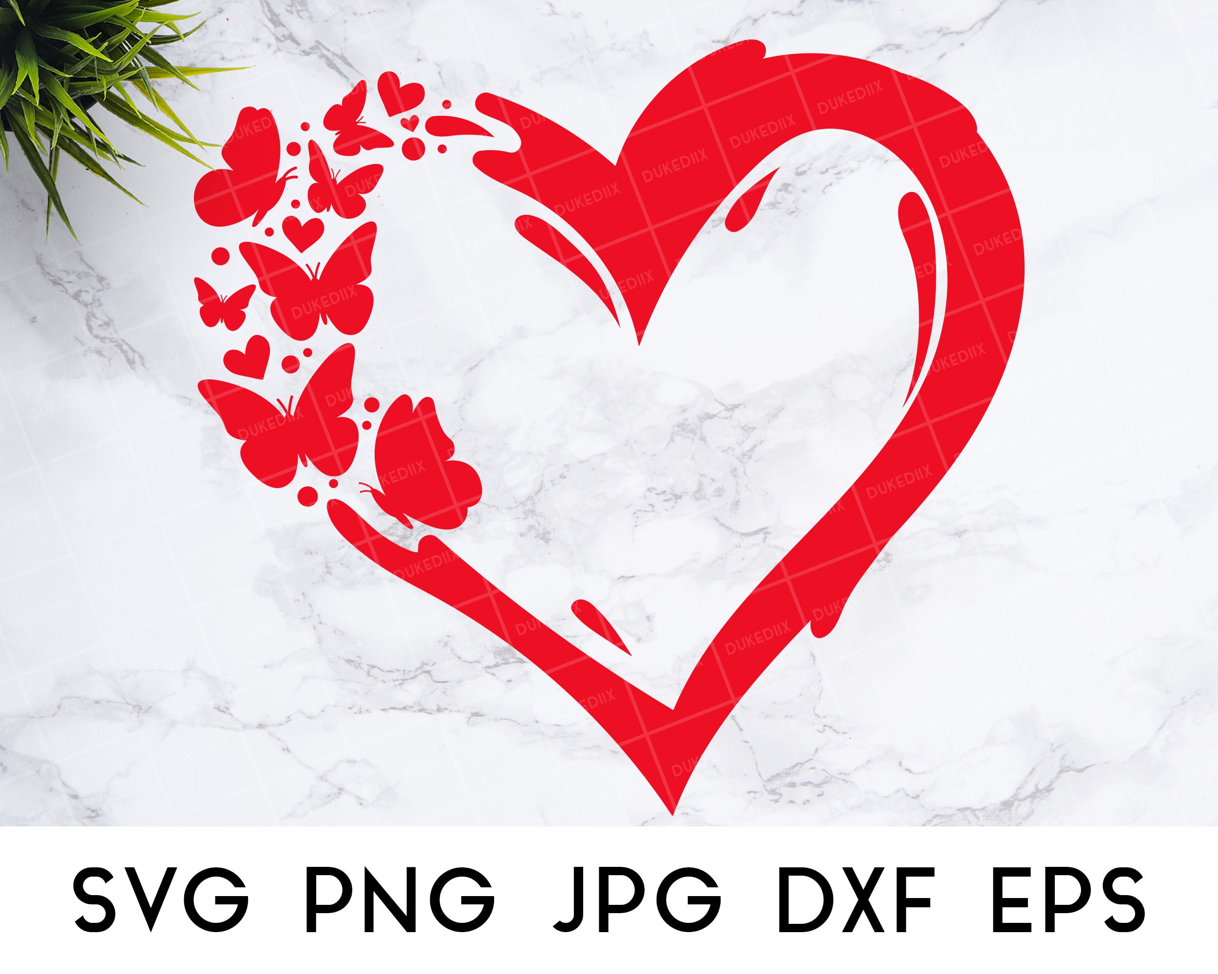 Download Butterfly Heart Svg Love Svg Butterfly Svg Heart Svg Etsy