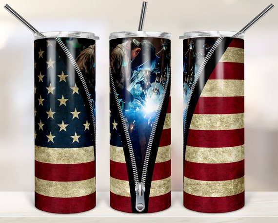 20oz Skinny Tumbler Sublimation Designs Patriotic American | Etsy