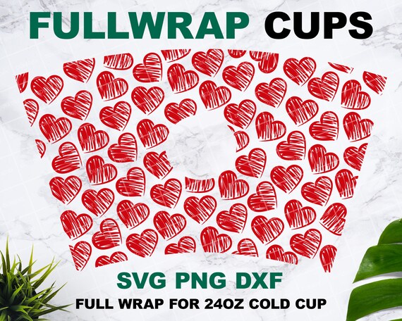Download Hearts Starbucks cup SVG Starbucks svg Starbucks wrap svg ...