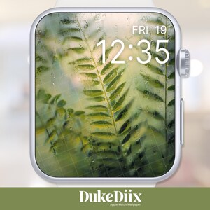 Fern Leaves Apple Watch Wallpaper, Watch Face, Smartwatch Background , Watch Screensaver, Aesthetic Apple Watch Face