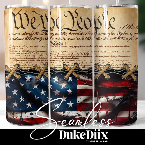 American We The People Tumbler Wrap Seamless Sublimation Design 20oz Skinny Tumbler for Straight/Tapered Tumbler PNG File Digital Download