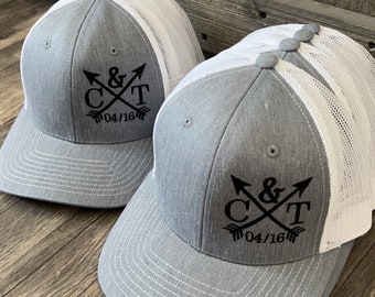 wedding party trucker hat, Wedding party hat, Embroidered wedding hat, Trucker hat, Bridal Party