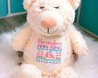 Anuncio de nacimiento de oso ángel tapado