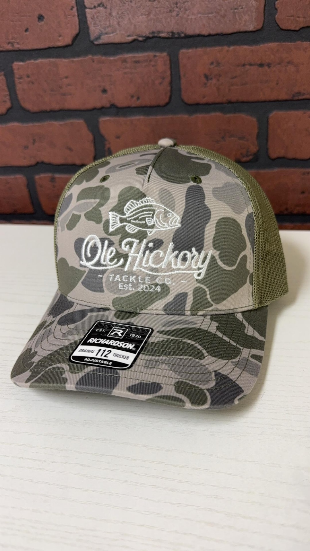 Custom Embroidered Duck Camo Trucker Hat: Richardson 112PFP
