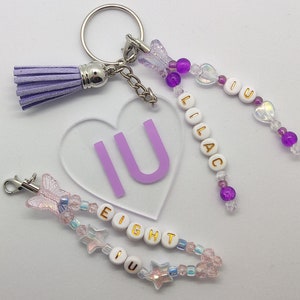 Beaded Keyring Charm, Gift, Kpop Keychain Bag Accessory, Uaena