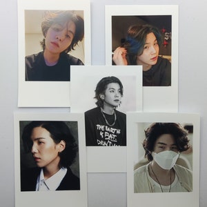 BTS Yoongi, AGUSTD Polaroid no oficial hecha a mano, RM, Jin, Suga, J-hope, Jimin, V, Jungkook, Ejército, Bias, Kpop Boyfriend Accesorio